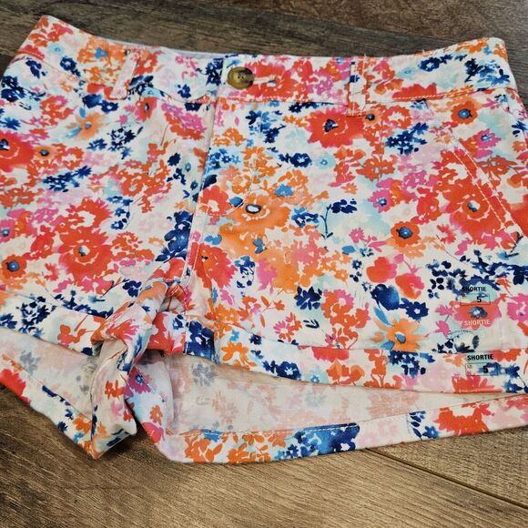 New Sun Soft Shorts Chino Floral Juniors 5 Cotton Stretch Summer - Picture 4 of 14